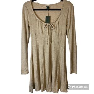 Women's Wild Fable Long Sleeve shimmering Ribbed Knit Dress